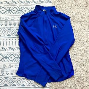Under armour blue quarter sip up athletic top
